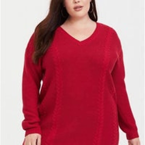 torrid Sweaters - Torrid cable knit tunic sweater 2XL